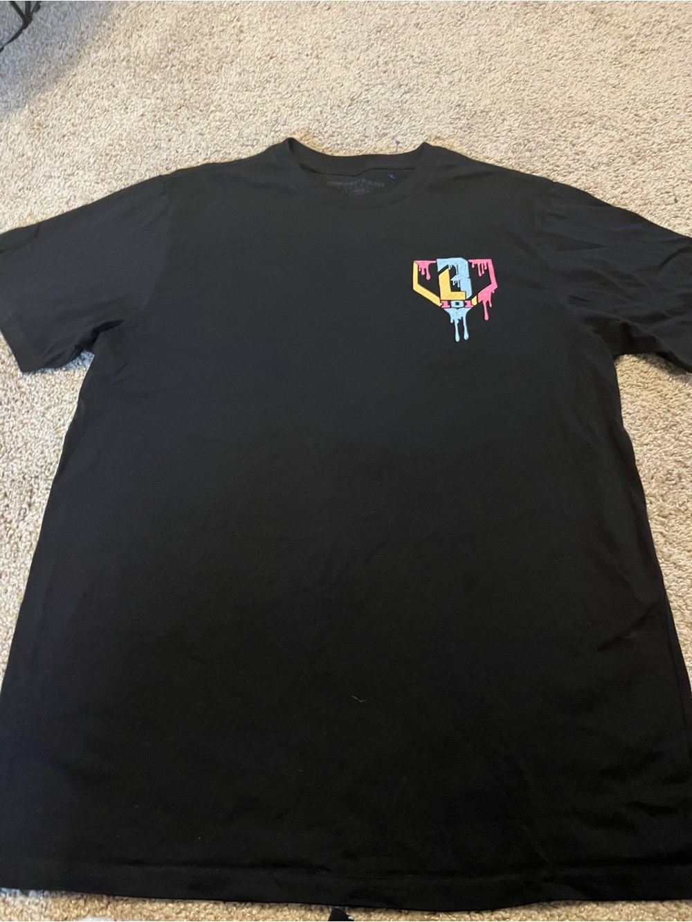 Baseball Lifestyle 101 T-Shirt with ice cream Drip Logo